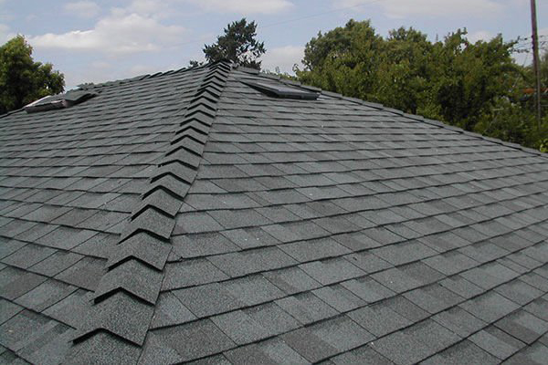 a close up of a roof with a chevron pattern