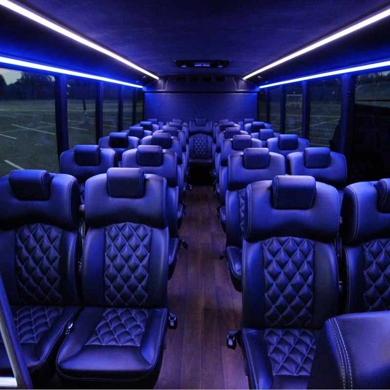 interior of luxury bus