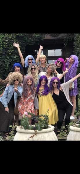 women at costume party