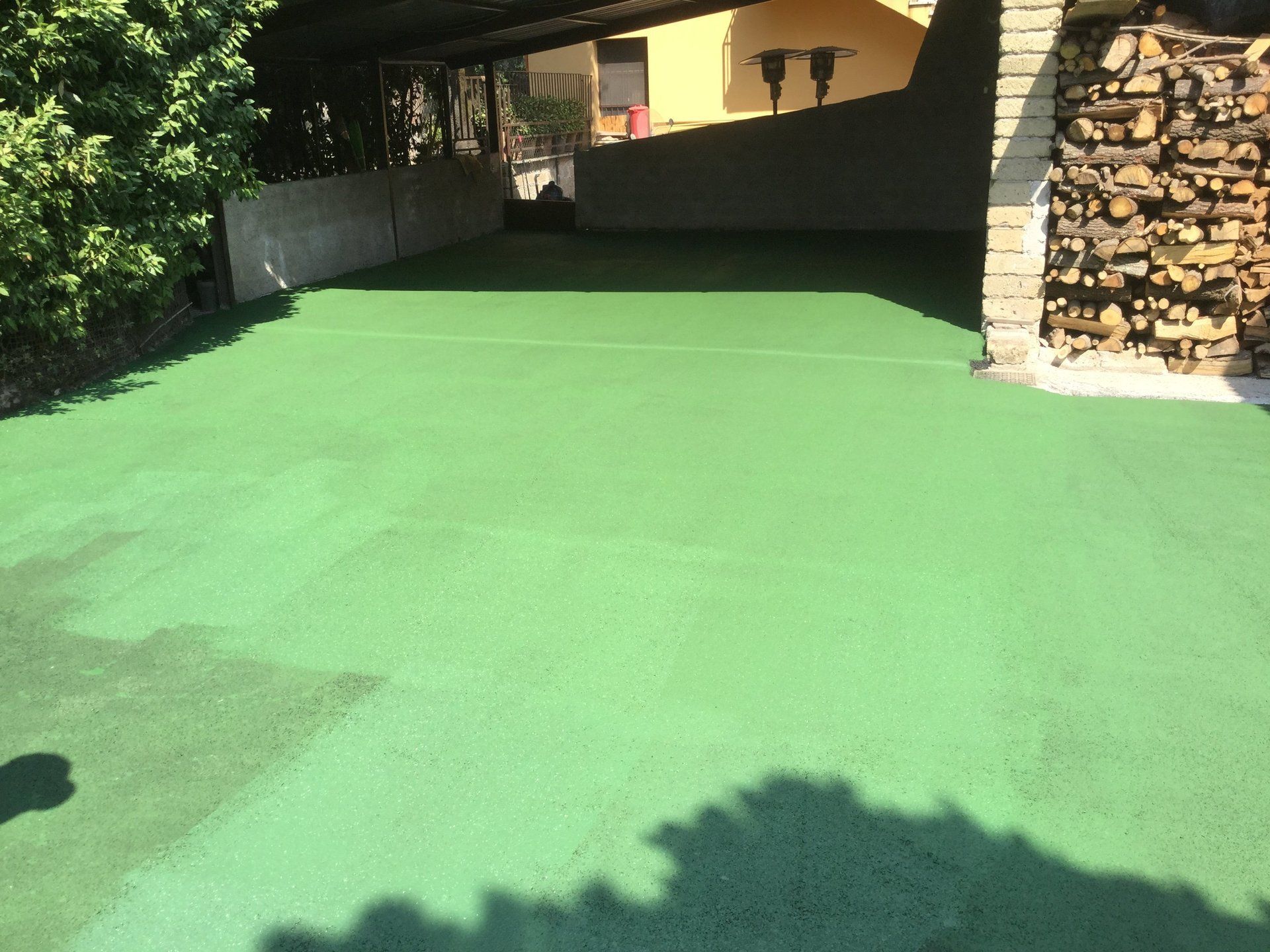 pavimento impermeabilizzato verde