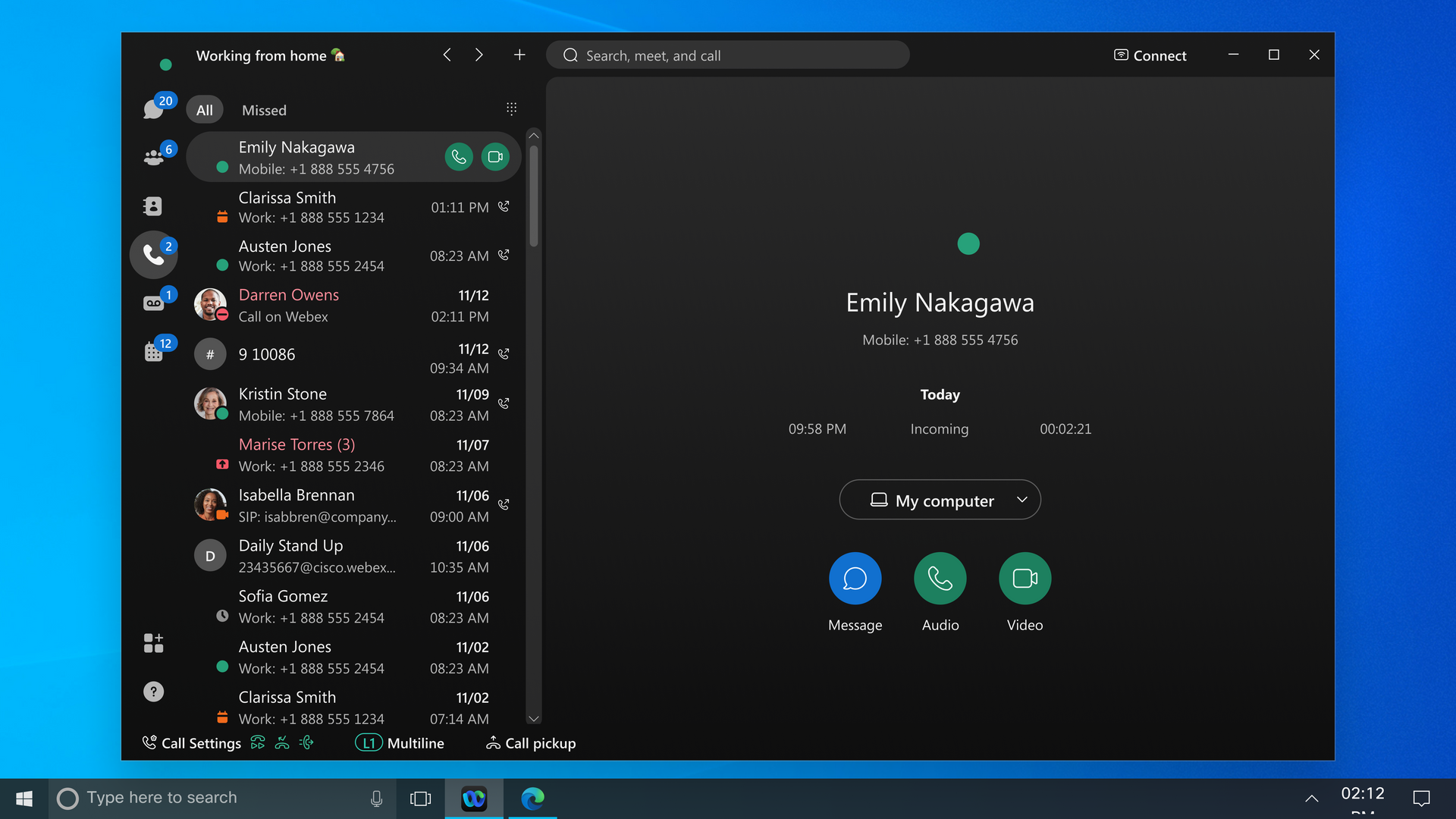 A computer screen with a messenger app open on it