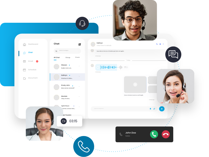 A man and a woman are talking on a video call.