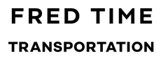 "FRED TIME TRANSPORTATION" logo in black text on a white background.