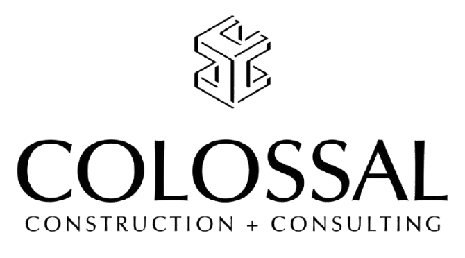 Colossal Construction + Consulting logo with black geometric emblem above the company name.