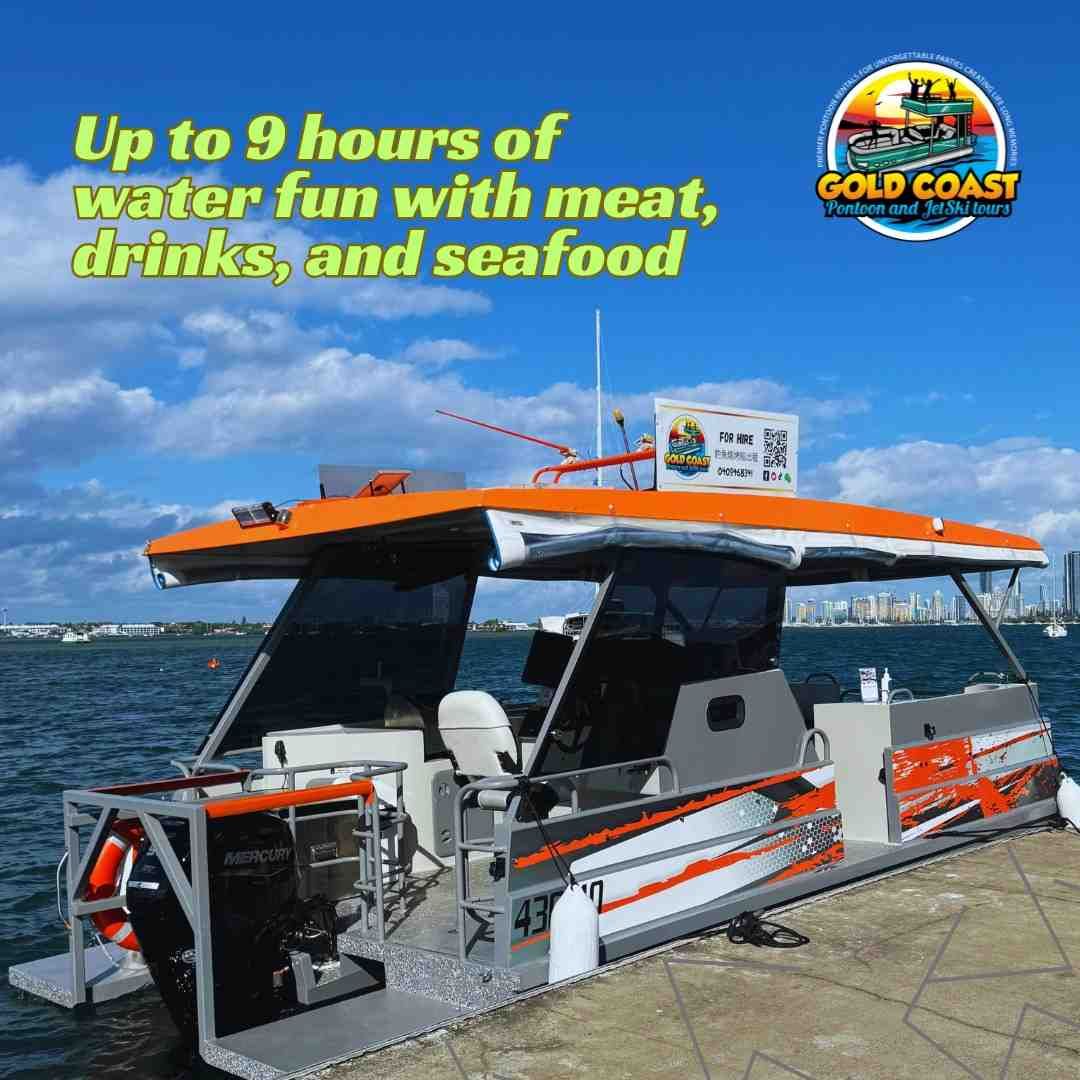 - pontoon boat with grill