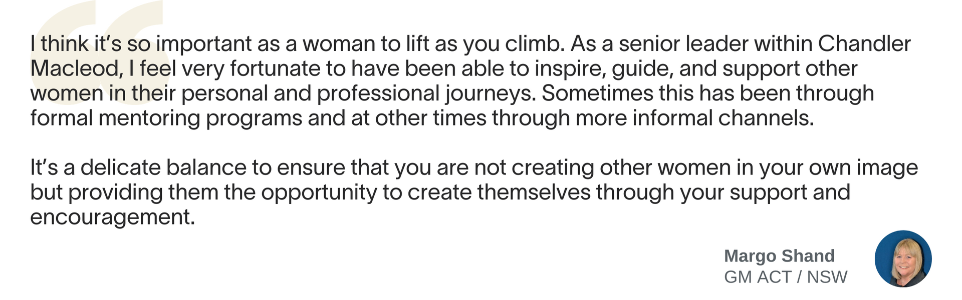 Margo Shand General Manager ACT NSW Chandler Macleod