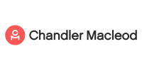 A logo for chandler macleod is shown on a white background.