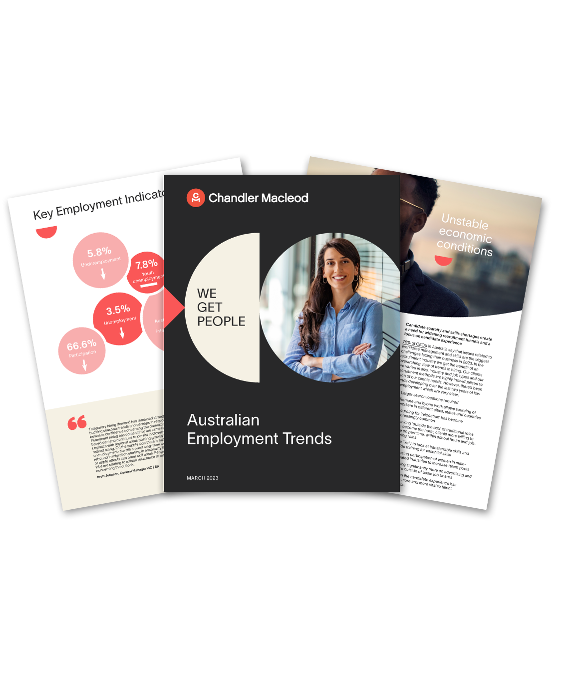 A brochure with a picture of a woman on it.