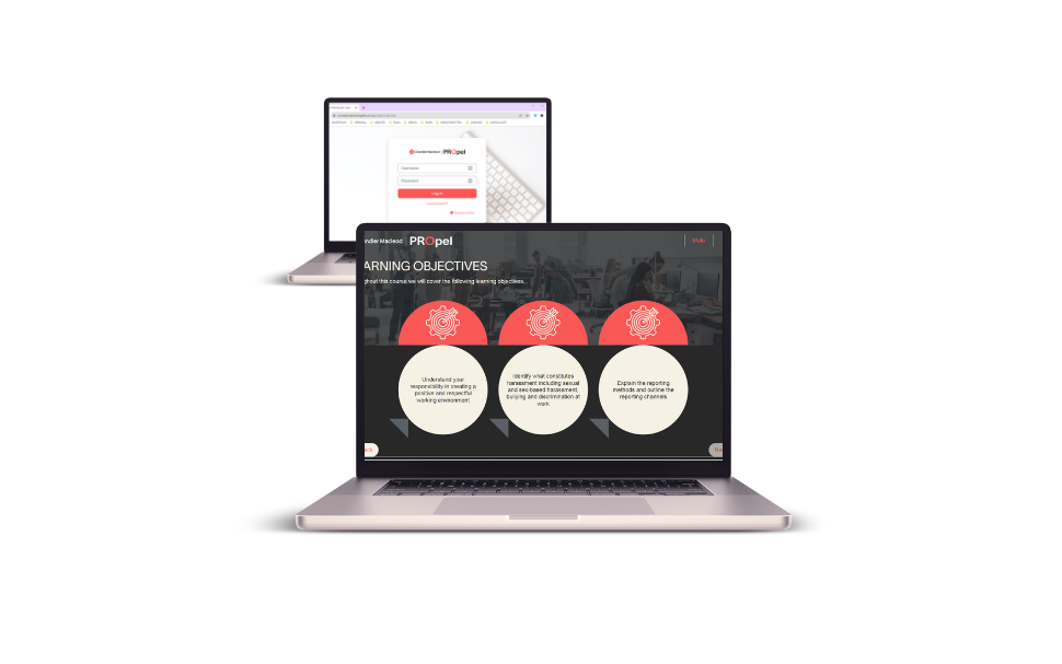 Two laptops are sitting next to each other on a white background.