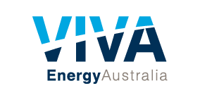 A blue and white logo for viva energy australia