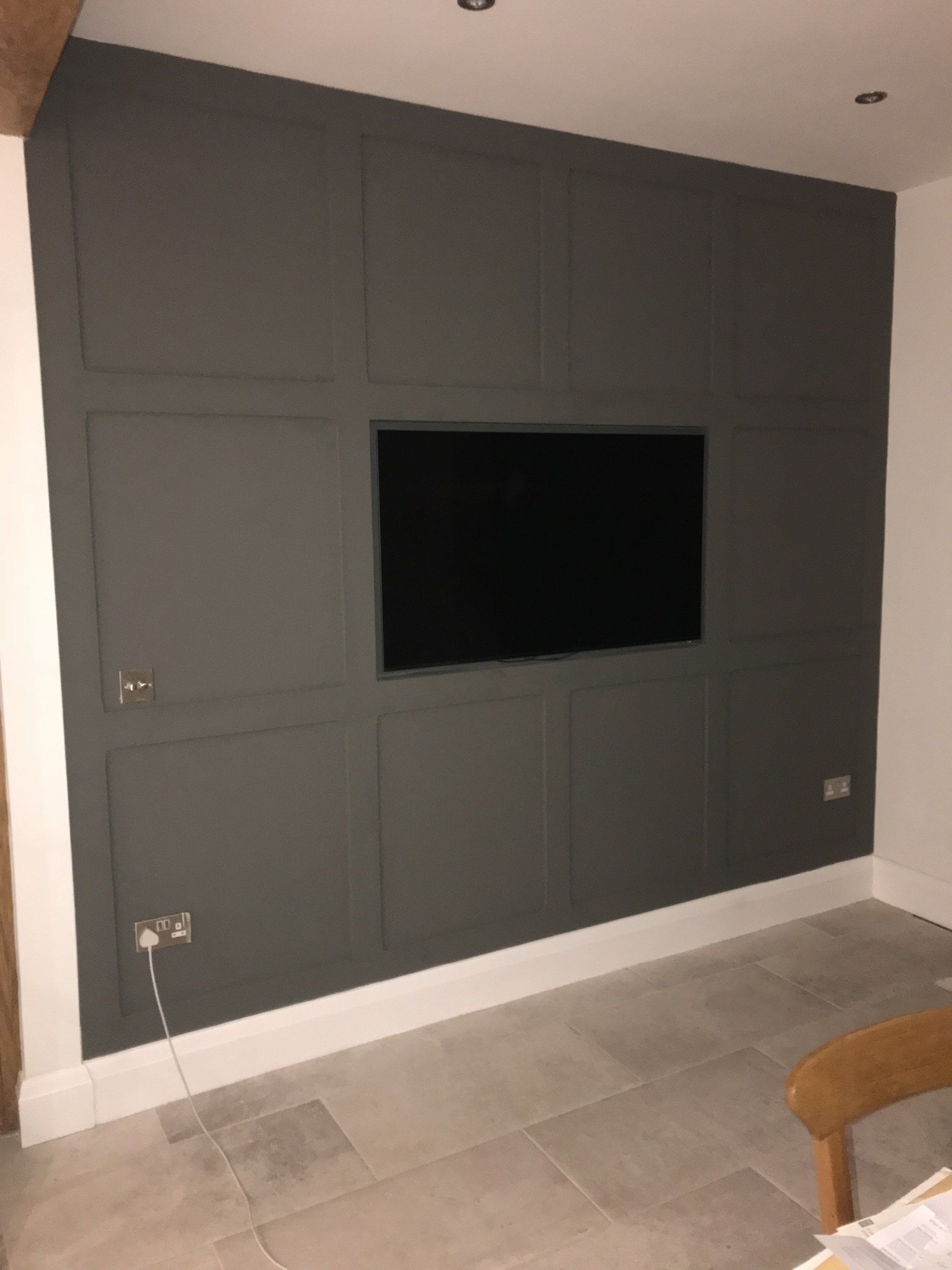 Dark grey wall
