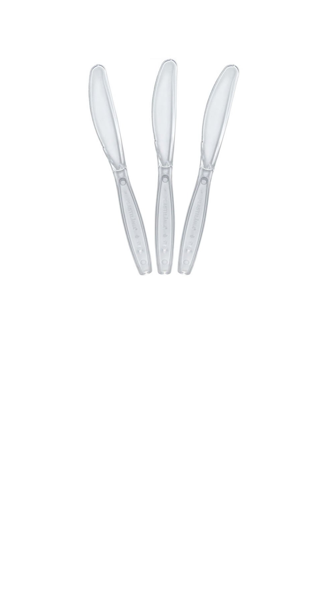 Faca de Plástico Super Reforçada SertPlast Branca