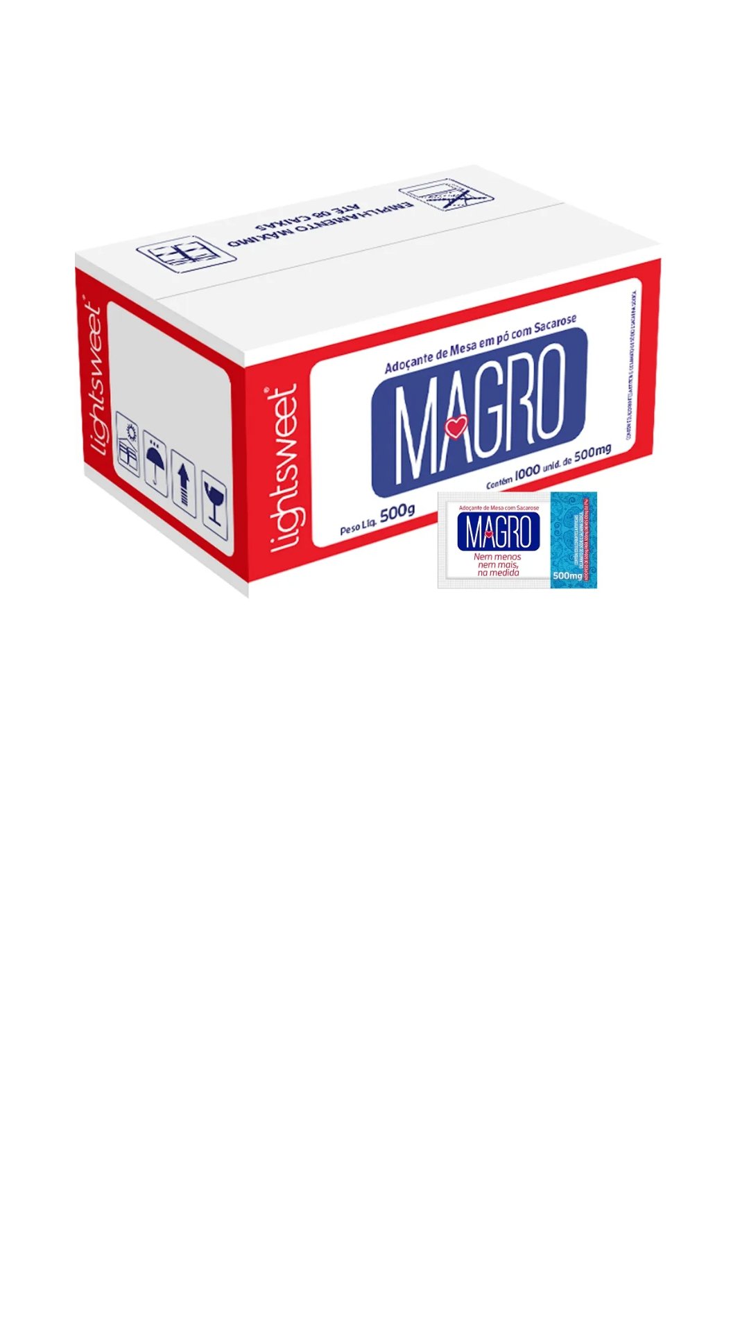Adoçante em Sachê (várias marcas). Adoçante em Sachê Magro