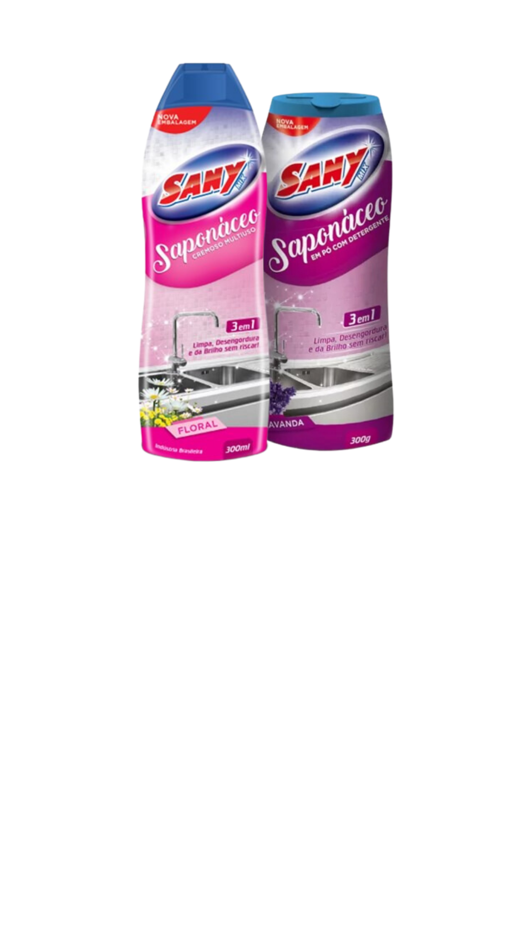 Saponáceo SanyBril Cremoso e em Pó