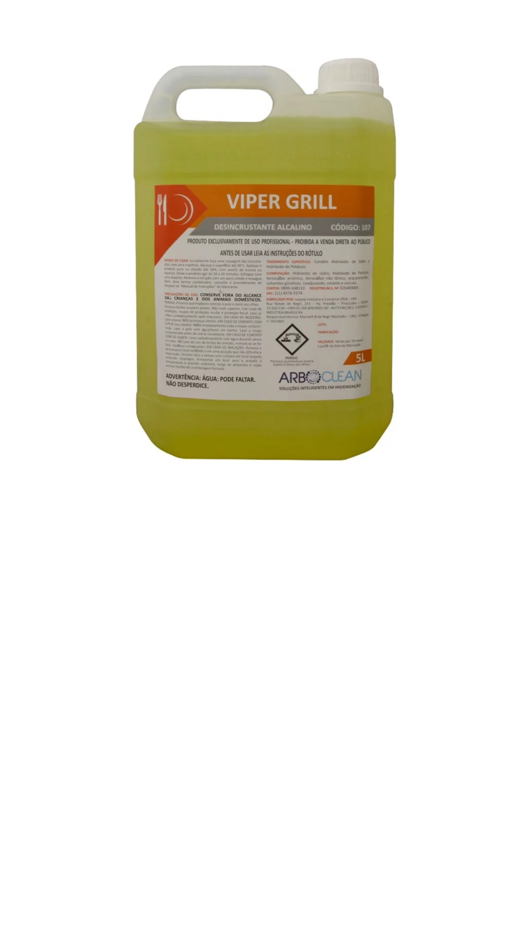 Desengordurante Viper Grill 5 litros