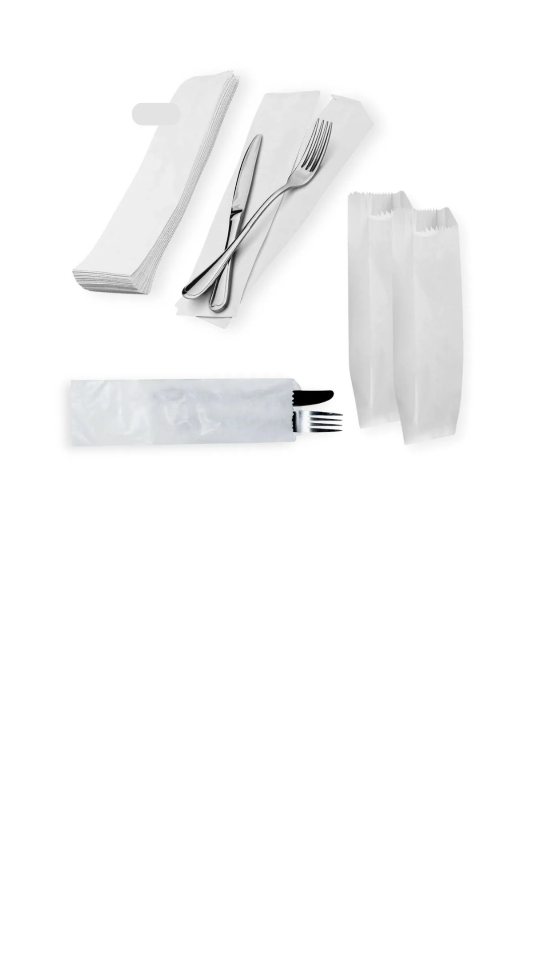 Saco de Papel Branco para Talher