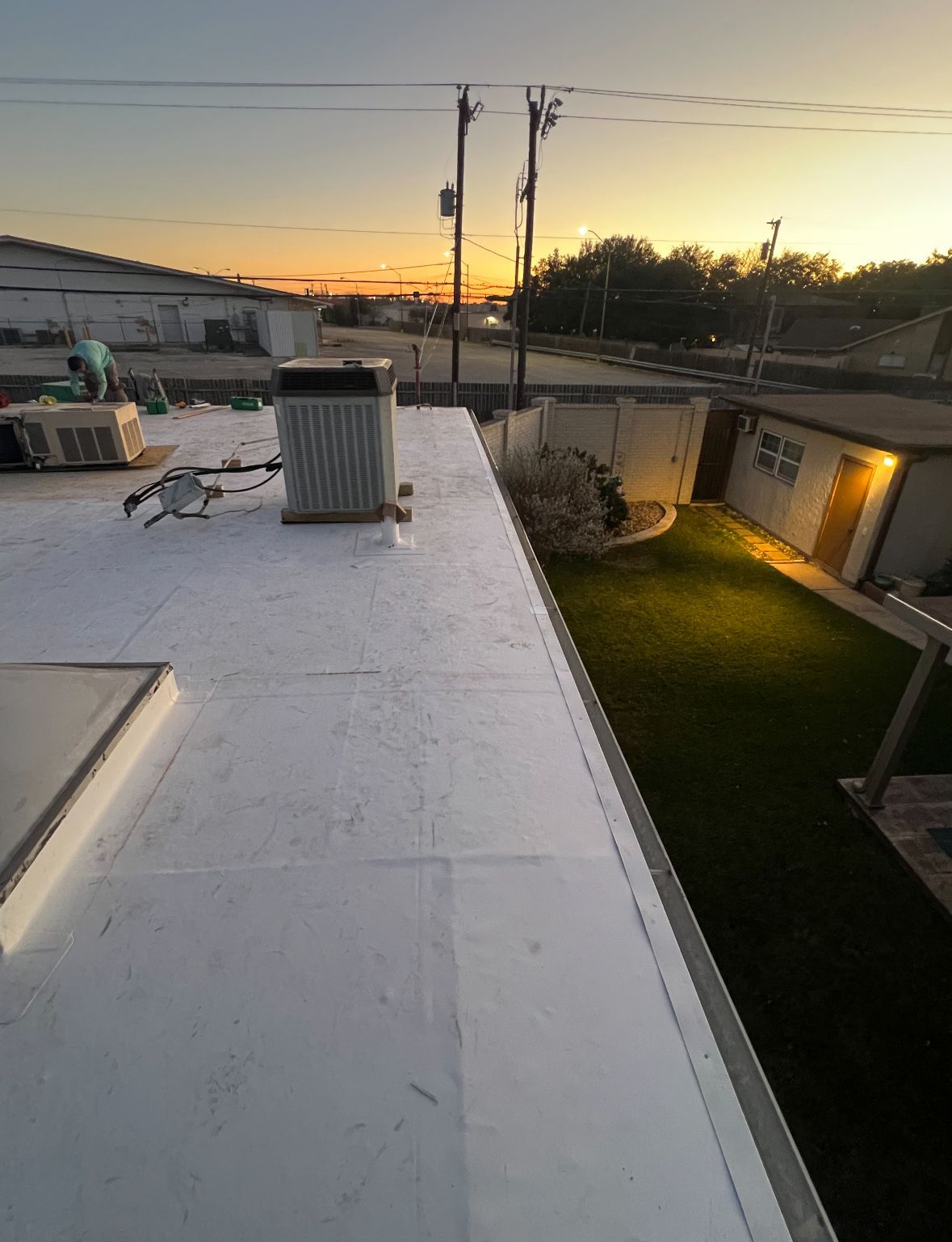 White Roof under the Sunset — Canyon Lake, TX — Viking Roofing