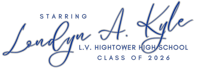 Londyn in blue outfit reclining on a folding director’s chair against a white background