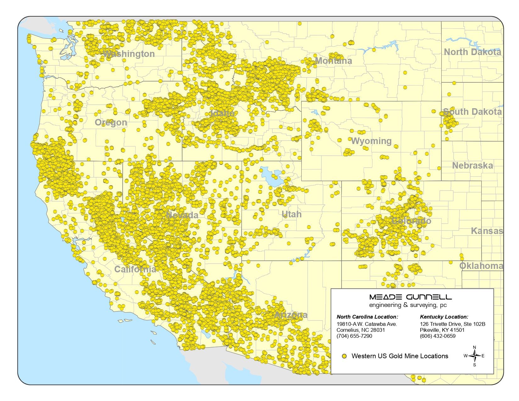 usa Gold Mine Locations