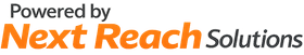 Powered by Next Reach Solutions logo. Text is orange and black.