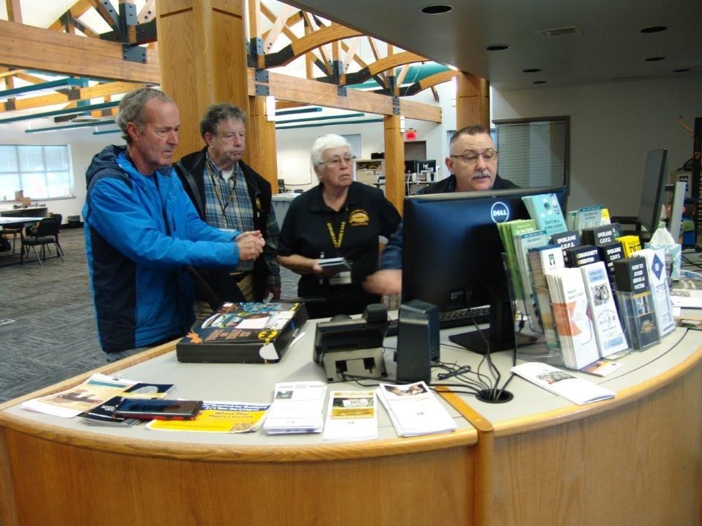 Group of volunteers in front of the East Central Spokane C.O.P.S Location