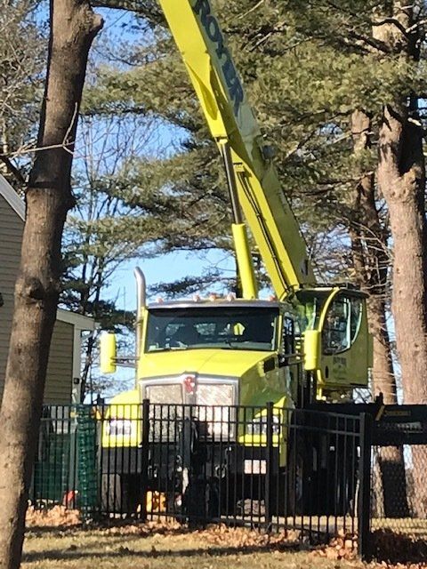 Lift Work Truck — Dedham, MA — Royer Tree Service Inc