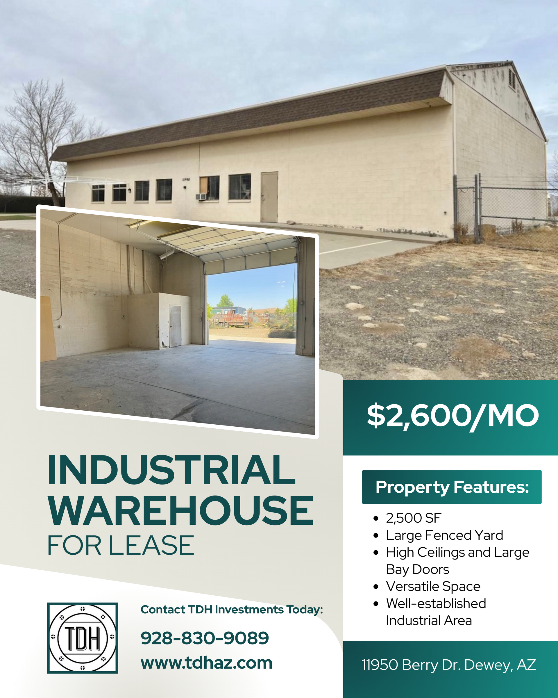 1655 E. Sullivan Lane - B, 1655 Sullivan Lane, Camp Verde, AZ 86322
4,000 SF Stand Alone Industrial Building