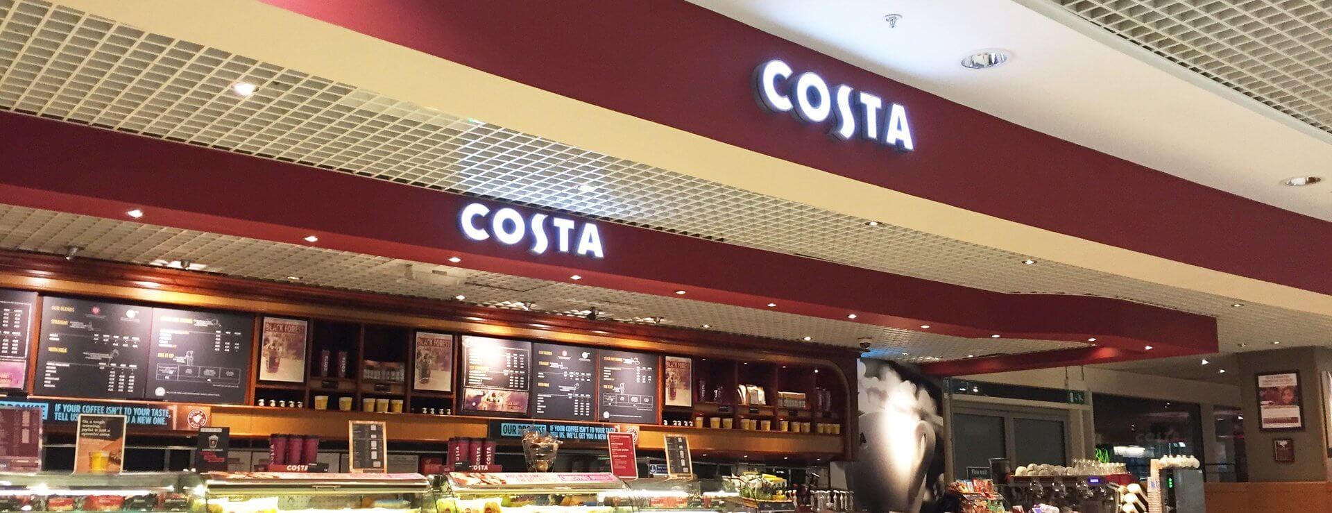 Costa Coffee at Birmingham airport