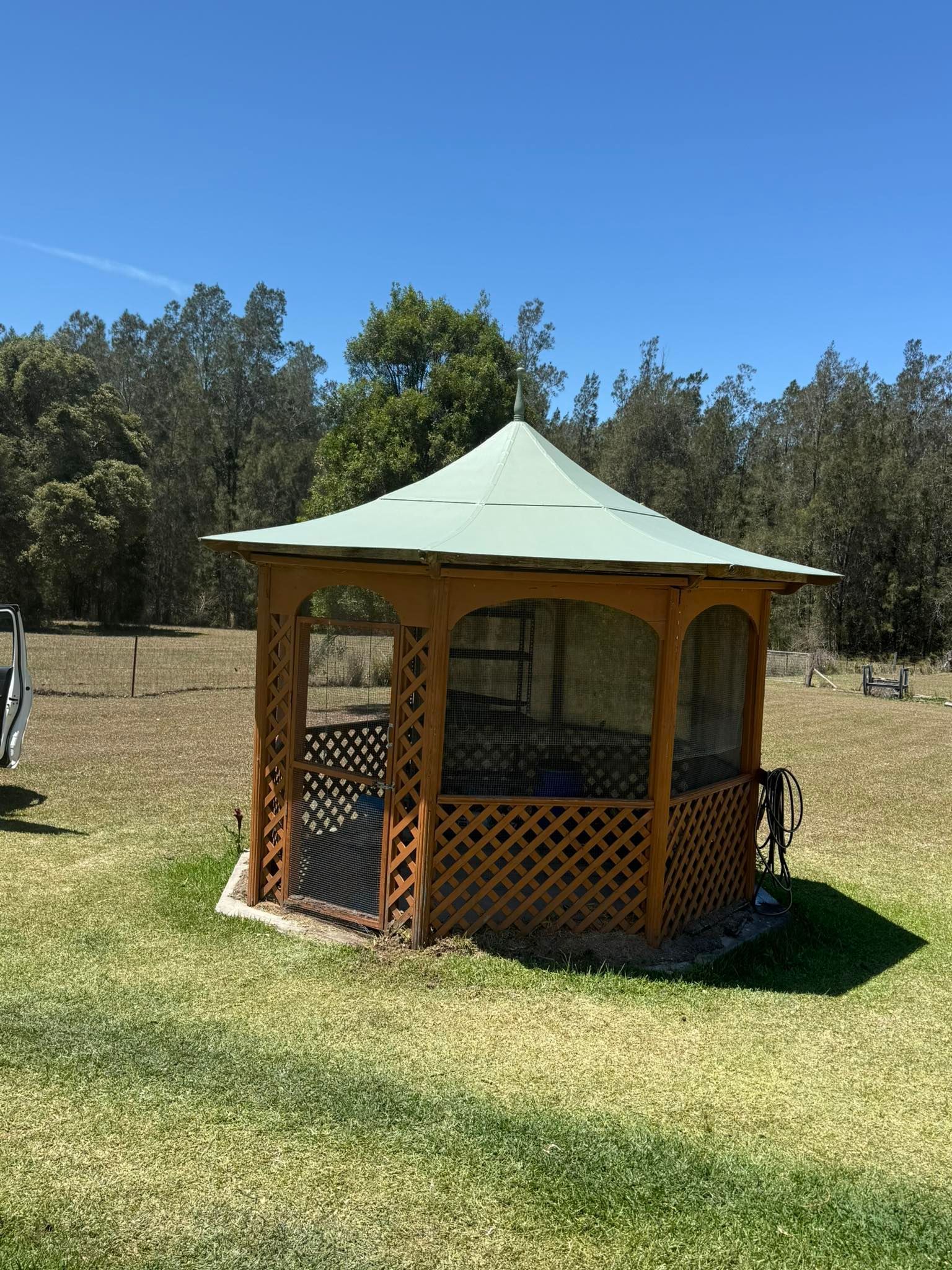 Wooden Carport Attached to a Building's Side — Alcando Renovations and Maintenance in Bobin, NSW