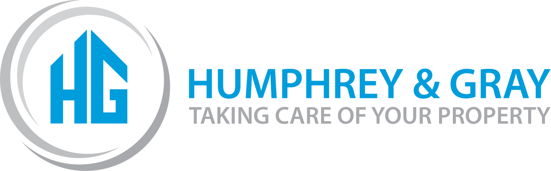A logo for humphrey & gray taking care of your property.