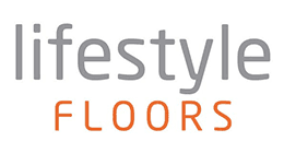 The logo for lifestyle floors is on a white background.