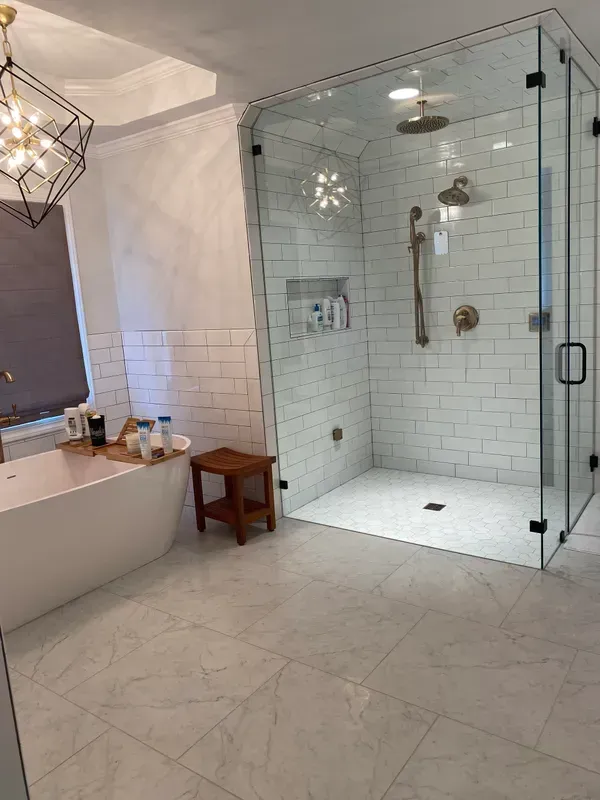 Before And After Cleaning The Shower Room — Marietta, GA — Happy Faces Cleaning and More