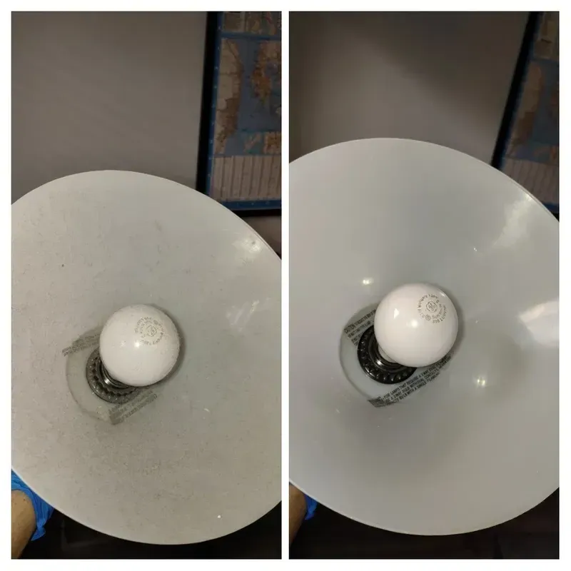Before And After Images Of A Bulb — Marietta, GA — Happy Faces Cleaning and More