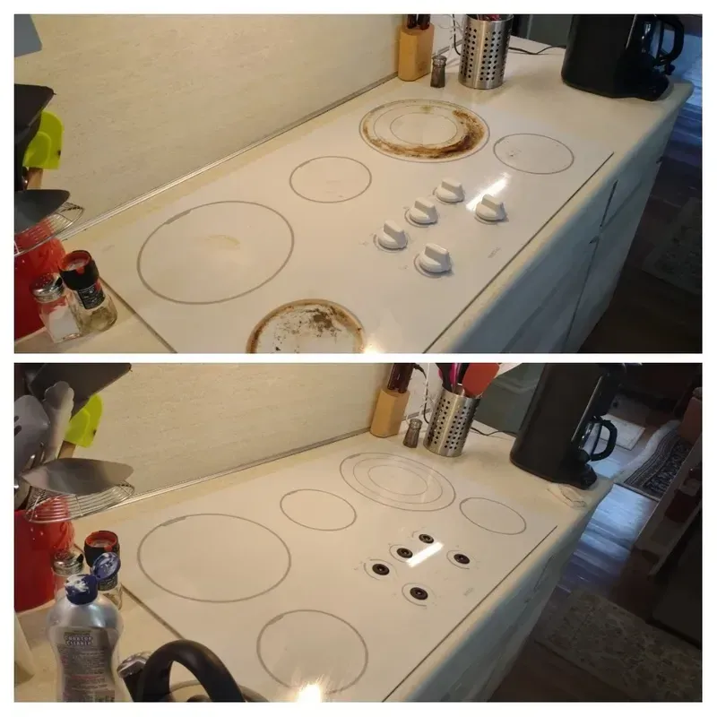 Before And After Cleaning The Table — Marietta, GA — Happy Faces Cleaning and More