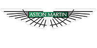 The aston martin logo is a green and black logo with wings.