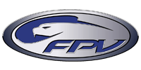 A logo for a company called fpv with an eagle on it.