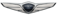 A genesis logo with wings on a white background.
