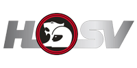 A logo for a company called hosv with a dog in a circle.
