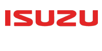 The isuzu logo is red and white on a white background.
