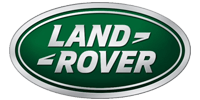 A green and silver land rover logo on a white background.