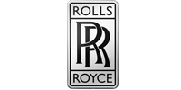 The rolls royce logo is on a white background.