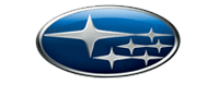 The subaru logo is a blue oval with three stars on it.