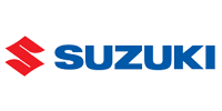 The suzuki logo is blue and red on a white background.