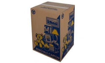 A Cardboard Box With a Picture of a Teddy Bear on It — Huskisson Self Storage in Huskisson, NSW