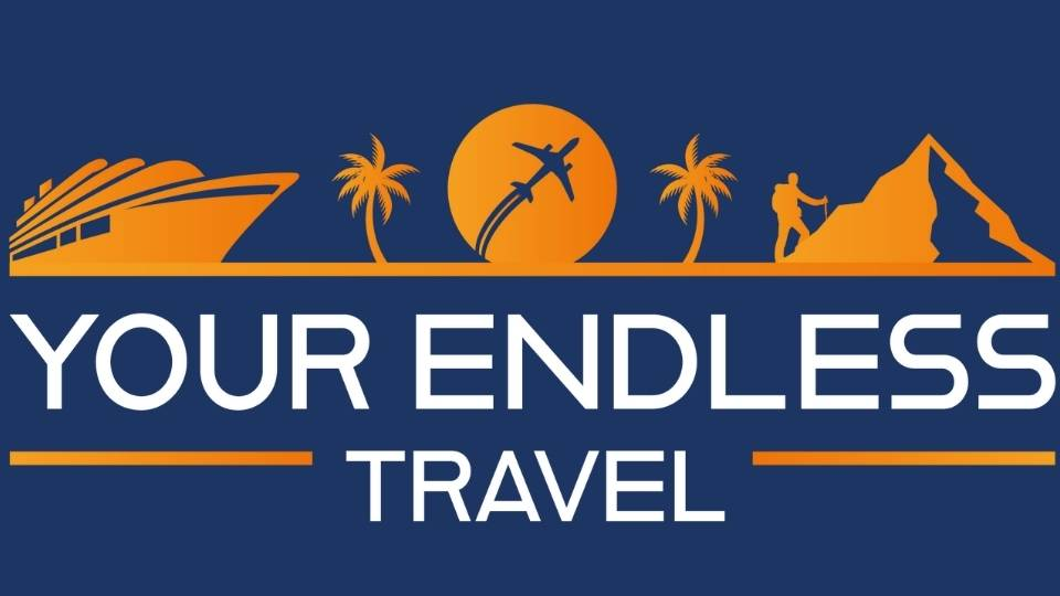 A logo for a travel company called your endless travel