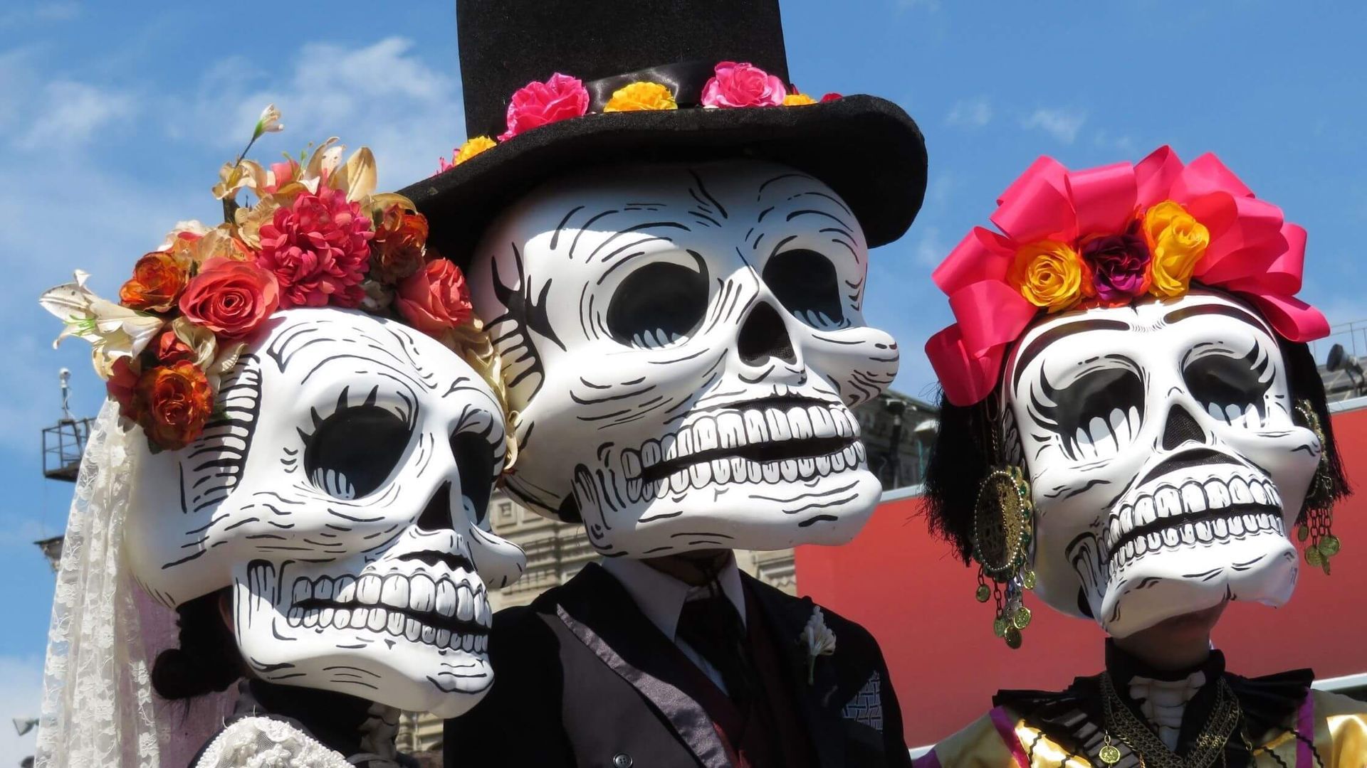 Day of the dead masks in mexico