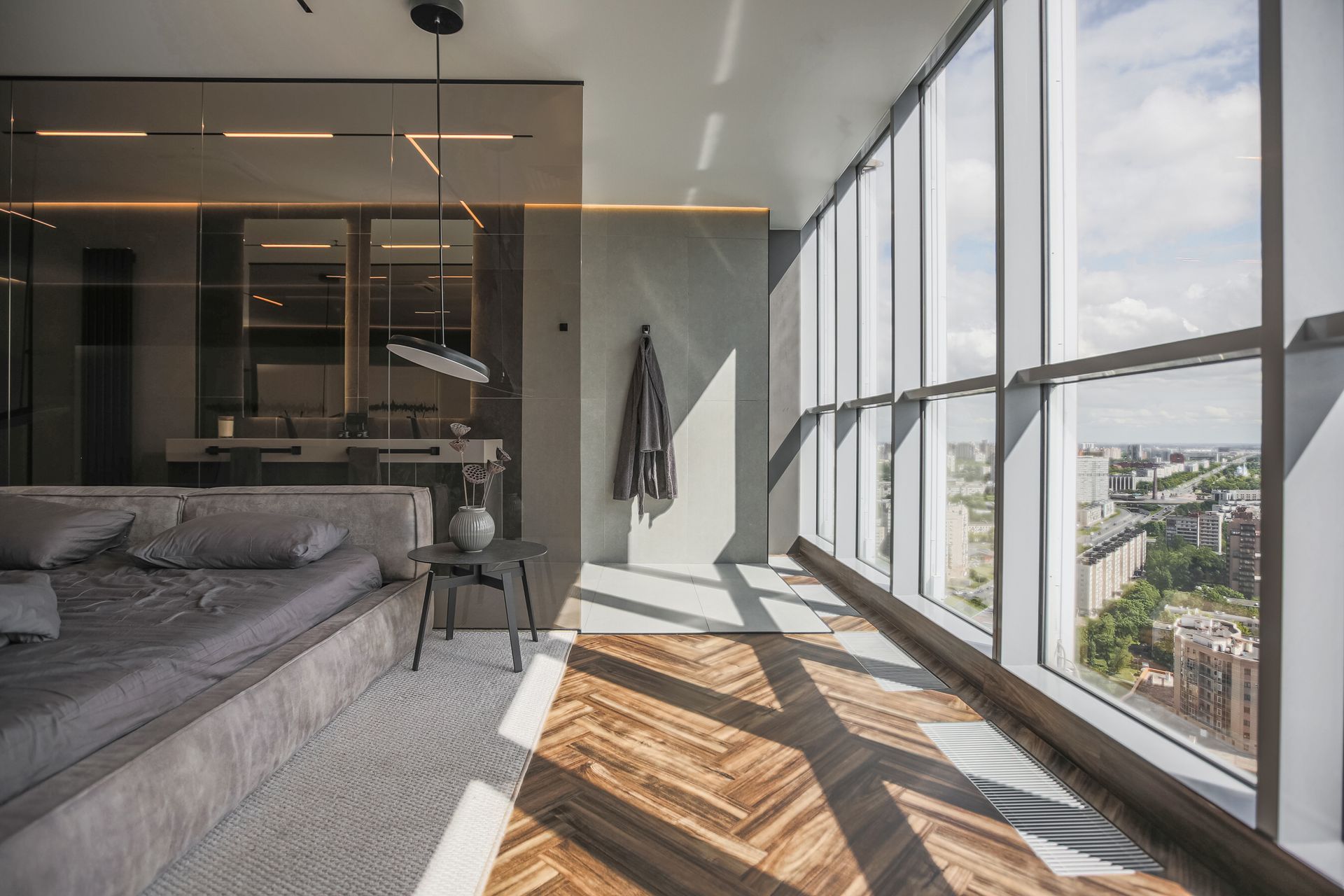 There are two chairs and a coffee table in the room.