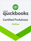 green and white sign that says quickbooks certified