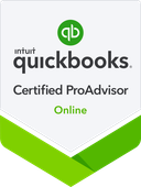green and white sign that says quickbooks certified