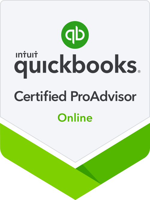 green and white sign that says quickbooks certified